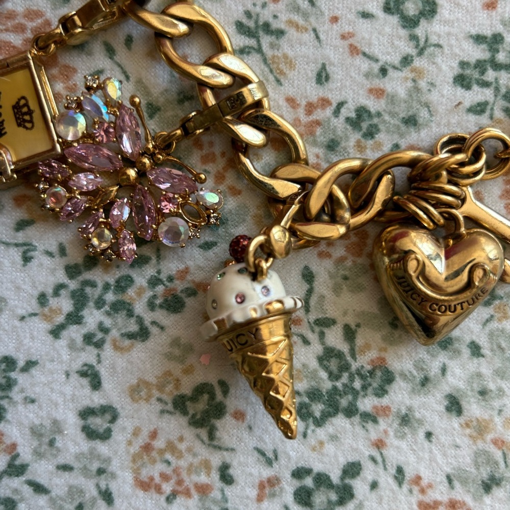 Y2K Juicy Couture charm bracelet with removable charms - Picture 2 of 14